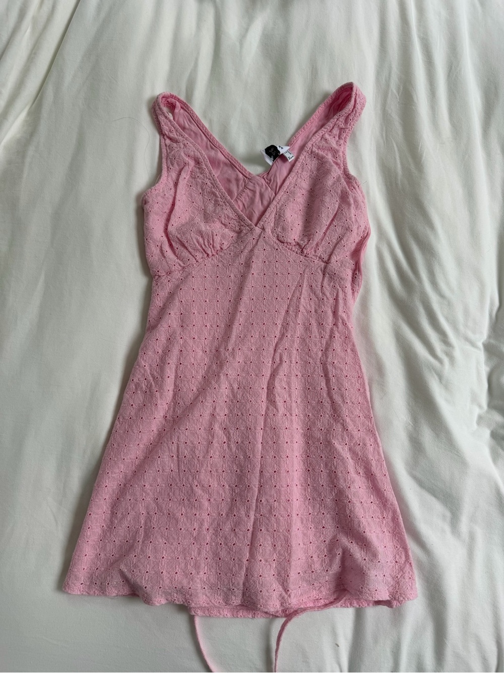 Princess Polly Nellie Pink Eyelet Mini Dress Size 2 | Great Condition